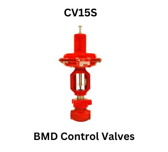 CV15s BMD Control Valves depicted as a red valve, emphasizing its role in fluid control systems